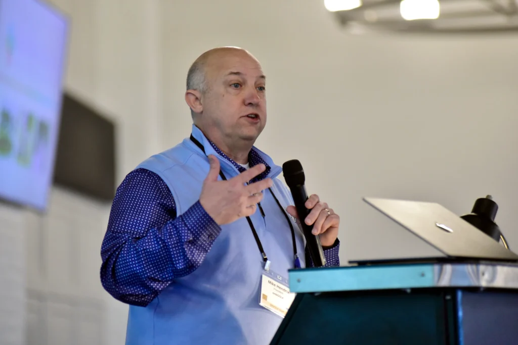Mike Hendrix speaking at the Ohio Golf Course Owners Association conference